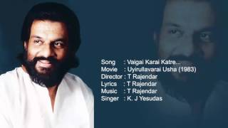 Vaigai Karai Katre  Uyirullavarai Usha 1983 K J Yesudas [upl. by Anelem]