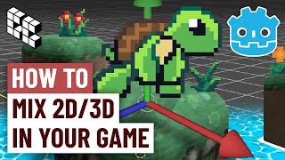 Creating a 2D3D Hybrid Game in Godot Using Gridmap 2D Parallax and Sprites [upl. by Linsk279]