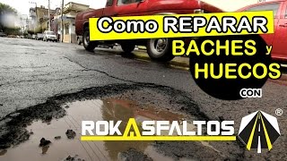 CON ROKASFALTOS ASFALTO EN FRIO REPARAS LOS FALLOS EN LOS PAVIMENTOS [upl. by Baudin216]