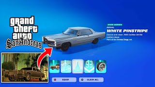 GTA San Andreas Car In Fortnite 🛞 Snoop Doggs 1966 Cadillac Deville  Gameplay amp Review [upl. by Hareema]