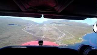 Landing at Vagar Airport in the Faroe Island [upl. by Yhtak177]