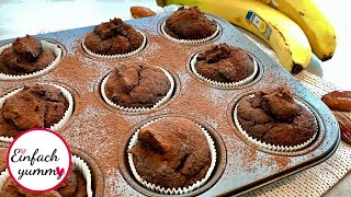 Schoko Muffins ohne Mehl und Zucker mega fluffig Thermomix® TM5TM6 [upl. by Houghton]