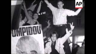 SYND 16061969 POMPIDOU WINS FRENCH ELECTION [upl. by Asilet]