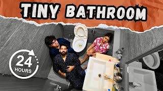 LIVING IN WORLD’s TINIEST BATHROOM FOR 24HOURS  Rimorav Vlogs [upl. by Melva276]