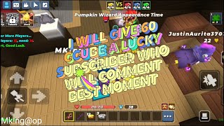 Bedwars blockman go epic survival  Gcube Giveaway  playing new event mode bedwars giveaway [upl. by Missie]