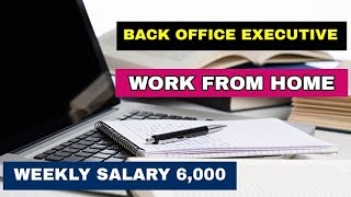 💰🔴 Back Office Executive  Work From Home Jobs  ₹ Weekly 6000 Salary  Daily 2 to 3 Hour Work [upl. by Dier]