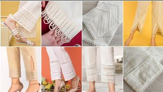 Beautiful and Latest White Capri Trouser Design for Girls 2024Latest Trouser Designs 2024 [upl. by Torin]