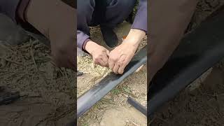 Drip irrigation hose tee installation process Good tools and machinery can increase work efficiency [upl. by Rosemari]