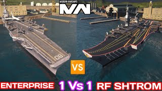 Assault Carrier USS Enterprise Vs RF Shtorm Modern Warships [upl. by Arikahc]