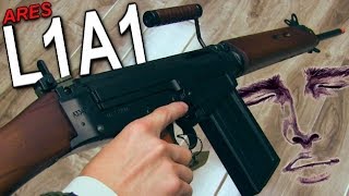 One of The Sexiest Airsoft Guns Ever Made Ares L1A1 SLR Review [upl. by Gerbold]