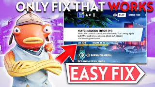 How to Fix Fortnite MATCHMAKING ERROR 1 we Couldnt connect to the Match You can try again [upl. by Acysej]