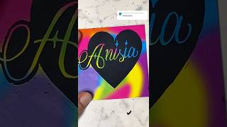 Anisia 💕🎨 nameart satisfying calligraphy letteringart shortvideo shorts scratchart [upl. by Serafina]