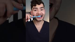 toothbrush dentist satisfying comedy makeup homemade diy braces teeth youtubeshorts [upl. by Nylecyoj]