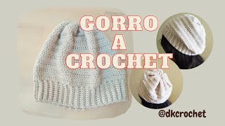 Como tejer GORRO a CROCHET muy fácil paso a paso [upl. by Phare435]