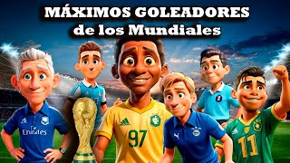 TOP 10 de los MÁXIMOS GOLEADORES de la Historia de la COPA DEL MUNDO 🏆 [upl. by Conlin]