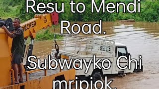 Resu to Mendi Road flood Obosta dongjajok [upl. by Shuma]