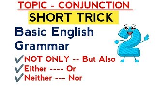 Topic  Conjunction English Grammar Short Trick Part 02 By Kaushal SirNot Only But Also or nor [upl. by Thom602]