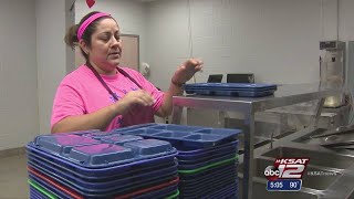 Cafeteria workers prep for first day of school [upl. by Gahl]