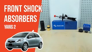 How to replace the front shock absorbers Yaris mk2 ➿ [upl. by Burnett]