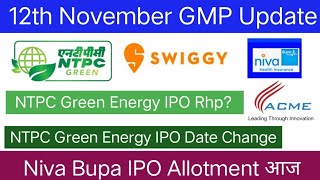 NTPC Green Energy IPO  Swiggy IPO  ACME Solar Holding IPO  Niva Bupa Health Insurance IPO [upl. by Cinemod]