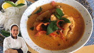 Thai Curry • How To Make Thai Red Curry Chicken 紅咖哩雞肉 ThaiChef Food [upl. by Eiresed]