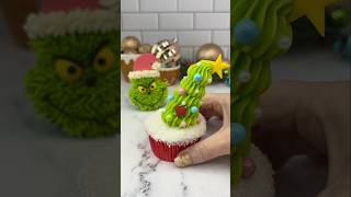 2️⃣2️⃣  Grinchmas trees cakedbyrach christmasbaking grinch cupcake cakedecorating shortsfeed [upl. by Jadda]