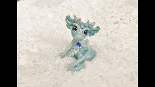 Blue Scrap Polymer Clay Dragon LittleFantasyFriends 2018 [upl. by Moses756]