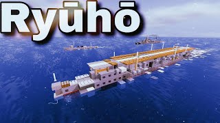 IJN Ryūhō Light Aircraft Carrier  Minecraft Tutorial  15 Scale [upl. by Chance360]