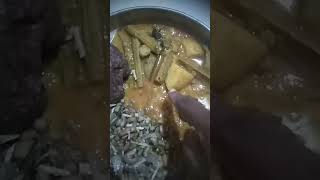 Ragi mudde vegetable sambar and alasande Kalu night dinner 👌 please subscribe my channel [upl. by Alemap333]