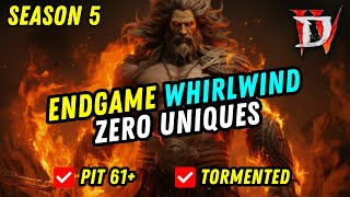 D4 Season 5 WhirlWind Barbarian Build NO Uber Uniques [upl. by Nnaael]