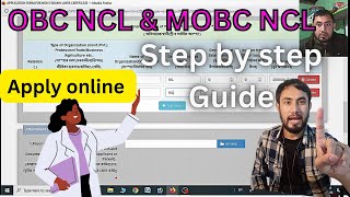 How to apply online OBC NCL certificate in 2024Step by step guideMOBC and OBC NCL apply process [upl. by Natrav]