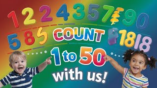 1 to 50 counting  Number Song 150  Counting by 1 to 50 [upl. by Enillebyam]