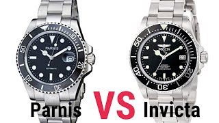 Parnis Submariner VS Invicta Pro Diver  Under 100 Submariner Homage Battle [upl. by Adnamahs]