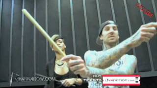 Rihanna Playing Drums with Travis Barker [upl. by Frankel]