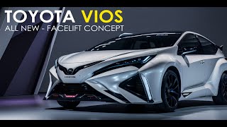 Toyota Vios All New Facelift Concept Car AI Design [upl. by Anomas]