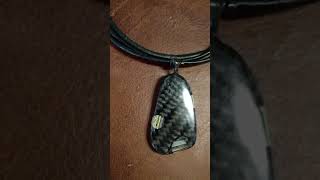 carbon fiber fordite abstract pendant jewellery necklace [upl. by Yramanna]