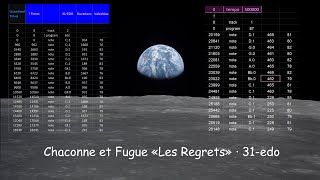 Chaconne et Fugue «Les Regrets» for Two Organs Microtonal 31edo [upl. by Nerw62]