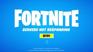 FORTNITE DOWN LIVE  HOW TO FIX FORTNITE SERVERS OFFLINE FORTNITE LIVE [upl. by Ellehciram]