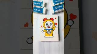 Dorami Eraser Art  Sister of Doraemon Drawing yt dorami shorts doraemon MissAgrawal21kids [upl. by Mehs928]