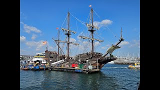 SPANISH GALLEON EL GALEON ANDALUCIA VISITS PLYMOUTH [upl. by Haldane]