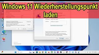 Windows 11 Wiederherstellungspunkt erstellen laden  Anleitung [upl. by Festatus]