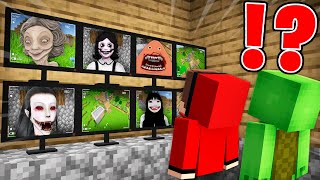 JJ and Mikey Watching for Scary LADIES on CAMERAS in Minecraft  Maizen [upl. by Eciralc608]