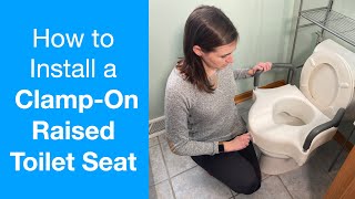 How to Install a Raised Toilet Seat without Tools  ClampOn [upl. by Norbie733]