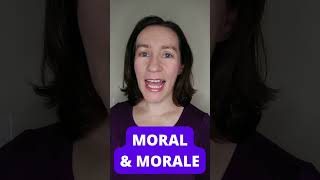 Difference between MORAL and MORALE [upl. by Dnumsed]