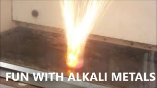 Fun with alkali metals K Na Li [upl. by Wooster984]