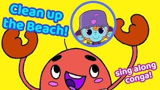 Hugo Monkey 🐵  Seaside Conga ⛱️  Preschool Cartoons  Animal songs 🦀  Eco Education 🌎💚 [upl. by Herod948]