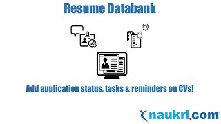 How to add application statuses like shortlisted or rejected on a CV in Naukri database [upl. by Iad]