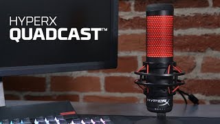 附帶避震架的電容式 USB 麥克風 – HyperX QuadCast [upl. by Eimilb]