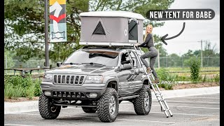 Roof Top Tent Installed  Overland WJ Build [upl. by Schechinger493]