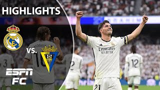 Real Madrid vs Cádiz  LALIGA Highlights  ESPN FC [upl. by Lipp822]